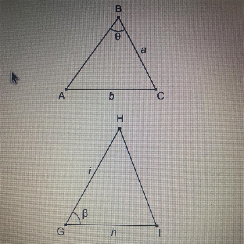 HELP !! To find the measure of zA in triangle ABC, use the ____. To find the length-example-1