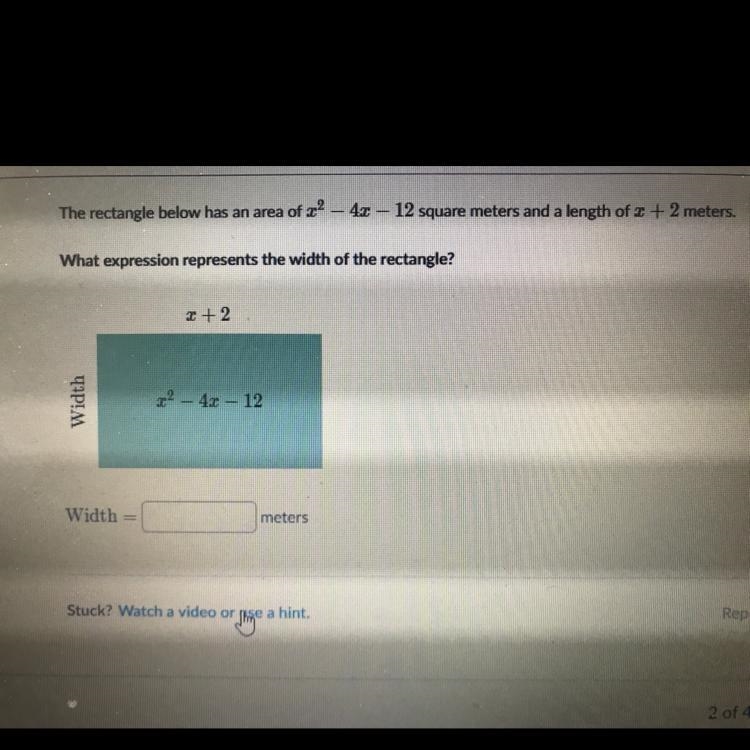 Please help me with this algebra question. Image attached. Factoring quadratics.-example-1