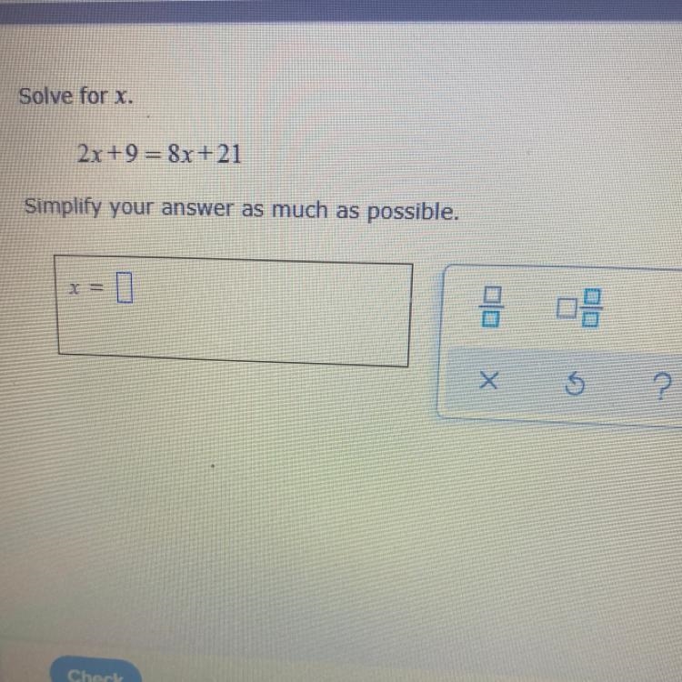 Solve for x I need help ASAP!-example-1