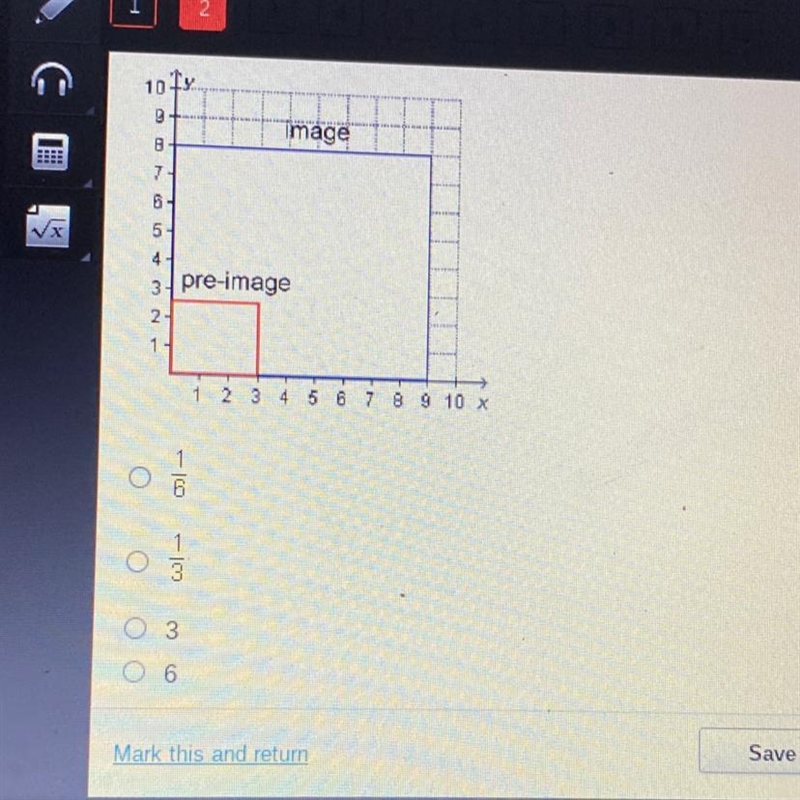 ANSWER FAST :) What is the scale factor in the dilation-example-1