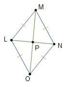 Please help! Rhombus LMNO is shown with its diagonals. The length of LN is 30 centimeters-example-1