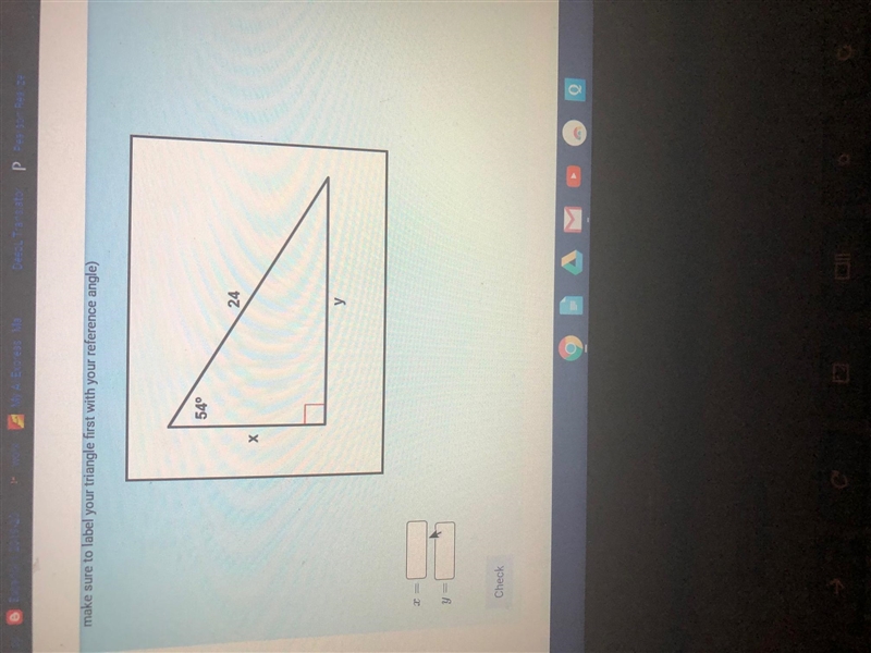 PLEASE HELP!!!!!!!Find the length of the missing sides. Round your answers to the-example-2