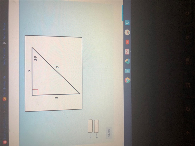 PLEASE HELP!!!!!!!Find the length of the missing sides. Round your answers to the-example-3