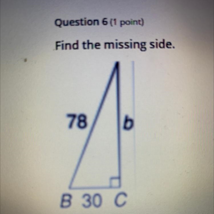 Find the missing side a) 63.6 b) 68 c) 48 d) 72-example-1