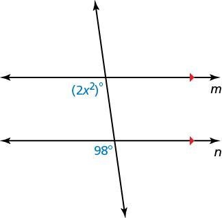 Find the values of x that make m∥n-example-1