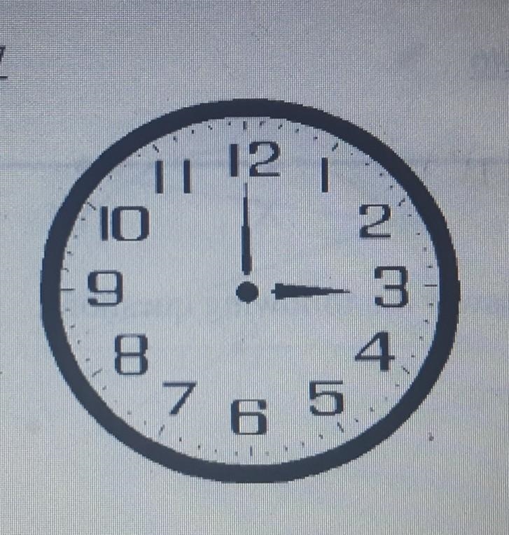 Help me to solve this please . Michael leaves school at 2:45 P.M. What type of angle-example-1