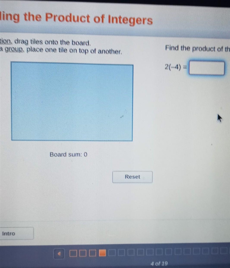 Find the product of the integers: 2(-4)=​-example-1