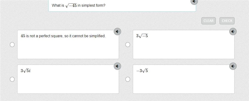 What is −45−−−−√ in simplest form?-example-1