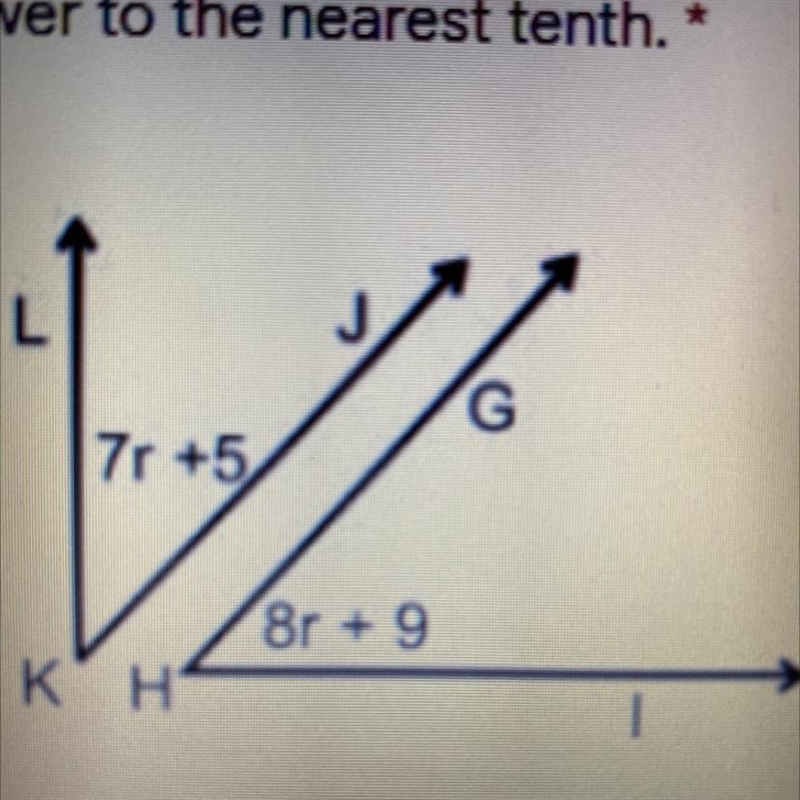 The two angles below are complementary. Solve for r and round your answer to the nearest-example-1