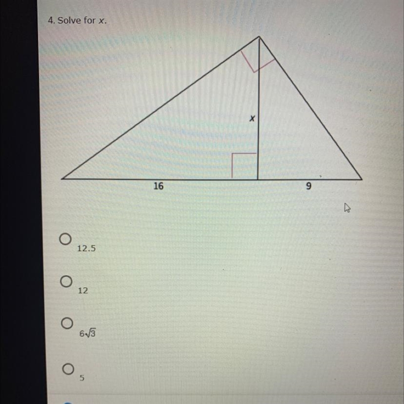 4. Solve for x. 16 9-example-1