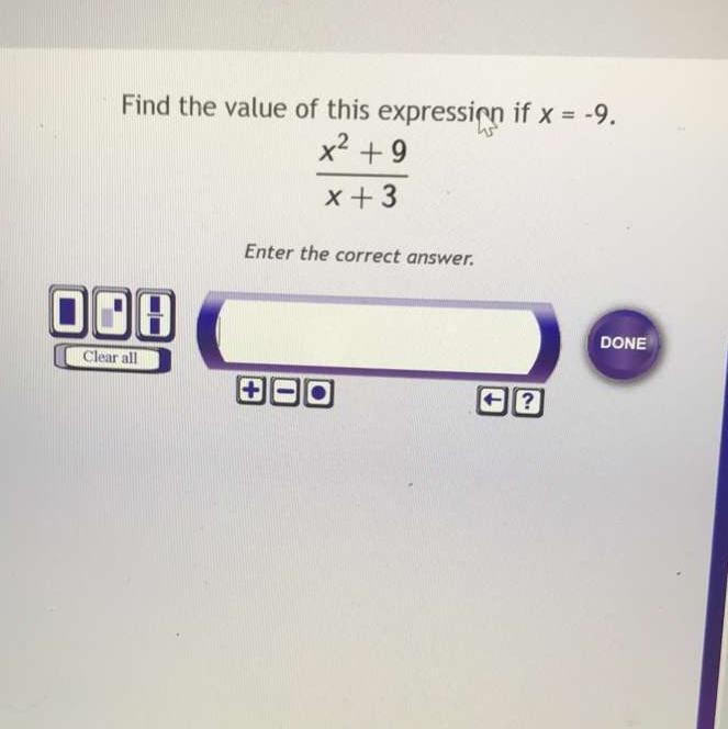 Find the value of this expression if x = -9-example-1