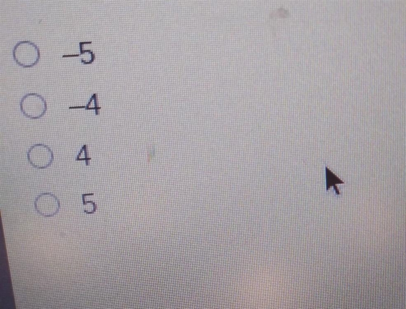 What is the y-intercept of the function f()=4-5x? ​-example-1