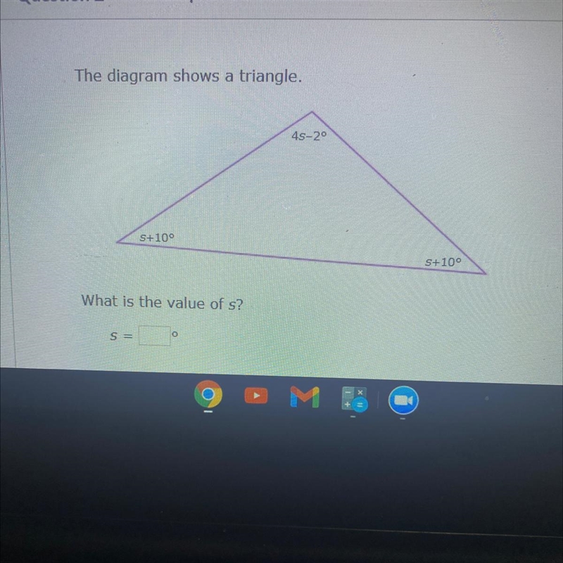 Someone please help me find the value of s-example-1