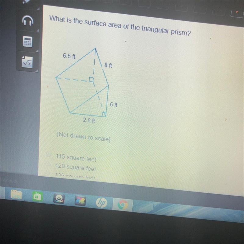 What is the surface are of the triangle prism-example-1