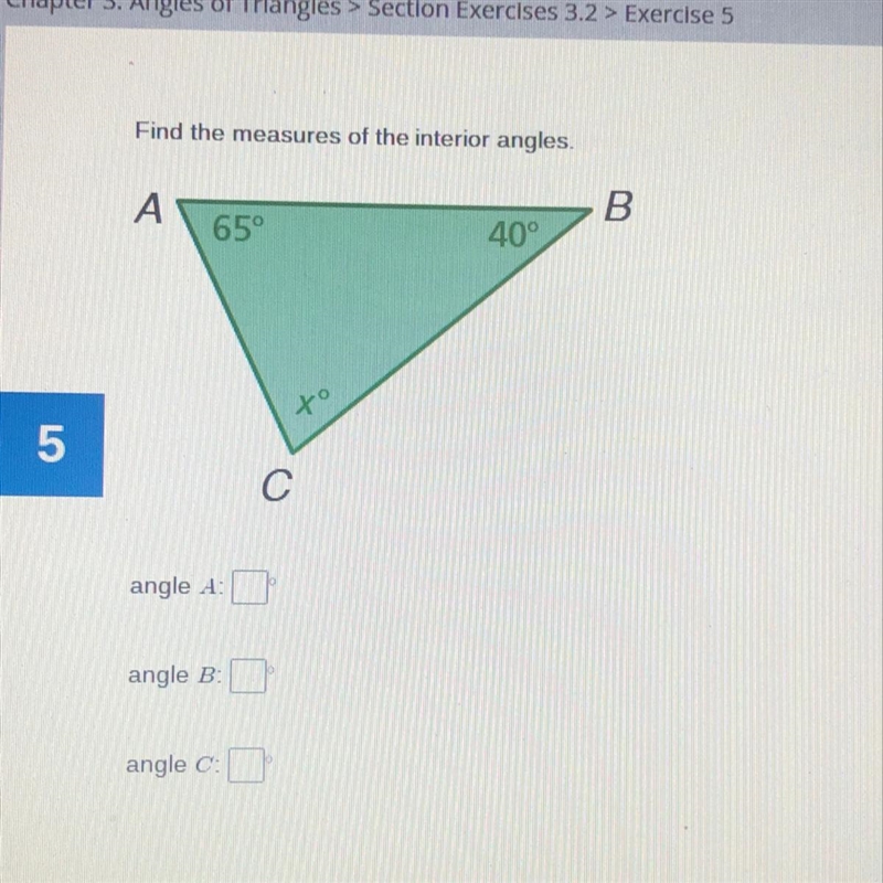 Find the measures of the interior angles-example-1