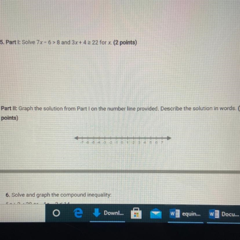 SOMEONE PLEASE HELP ME QUESTION 5 2 PARTS IN THE PICTURE!!!!!-example-1