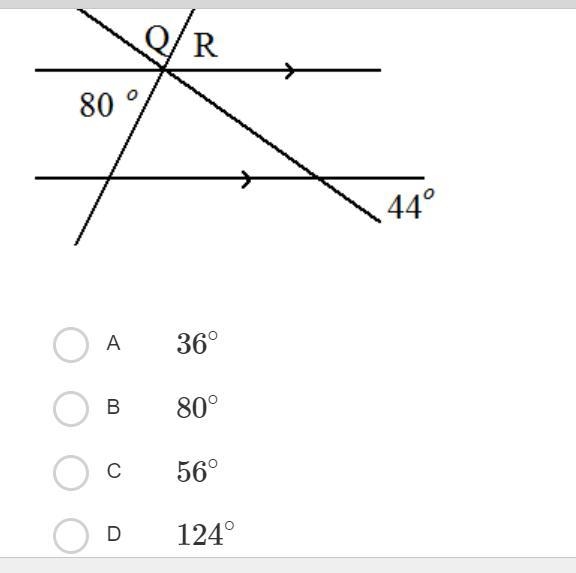 I need help asap please. The question is Use the given information to find m < R-example-1