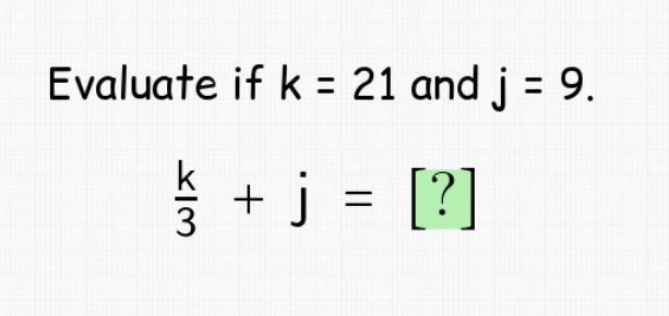 Evaluate if k = 21 and j = 9-example-1