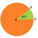 What is the area of the sector formed by RAP? The radius is 10 inches.-example-1