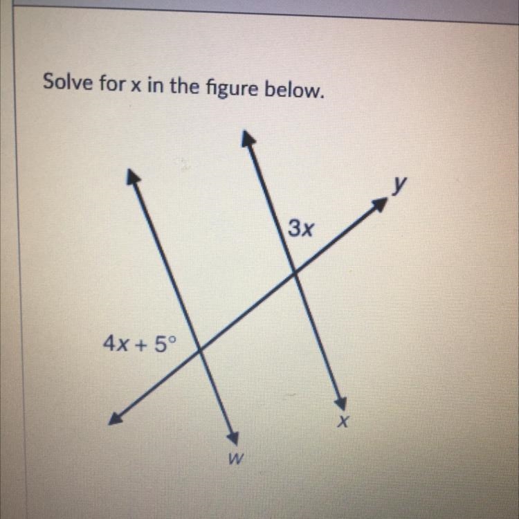 Solve for x in the figure below. 3x H 4x+50 W-example-1