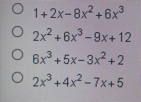 Which polynomial is in standard form?-example-1