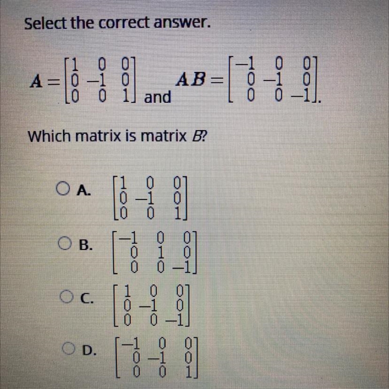 Which matrix is matrix B?-example-1