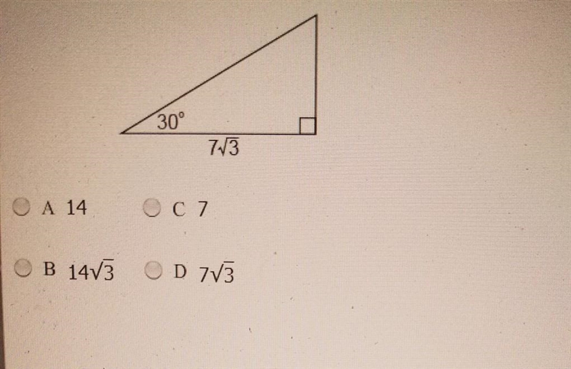 What is the length of the hypotenuse of the right triangle below?-example-1