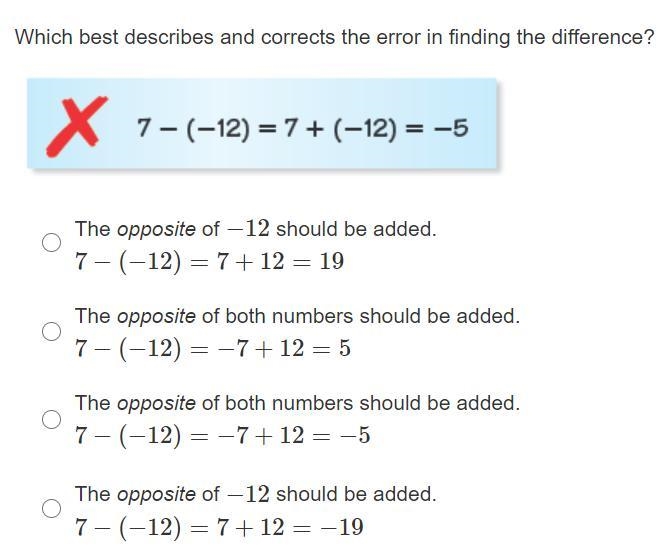 Which best describes and corrects the error in finding the difference?-example-1