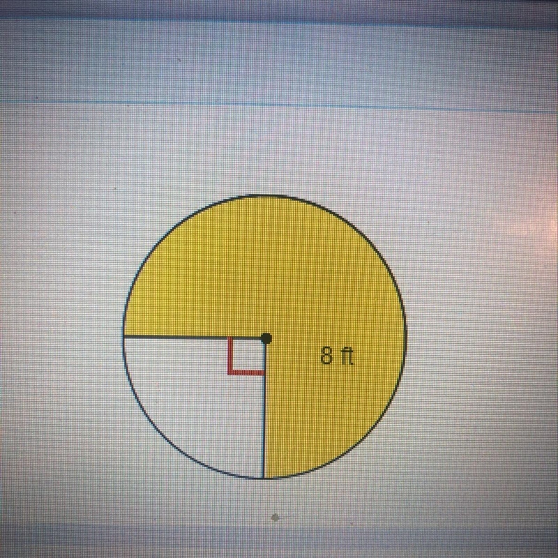 Find the area of the shaded sector of the circle-example-1