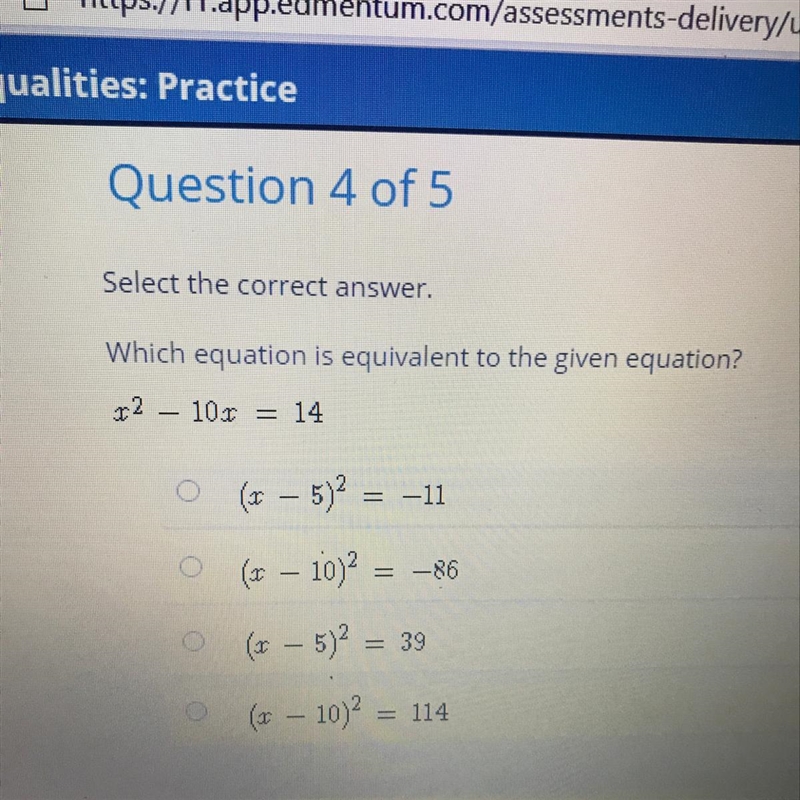 Which equation is equivalent to the given equation-example-1