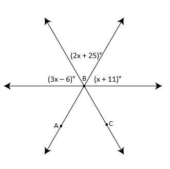 Please hurry it's a test Find m∠ABC-example-1