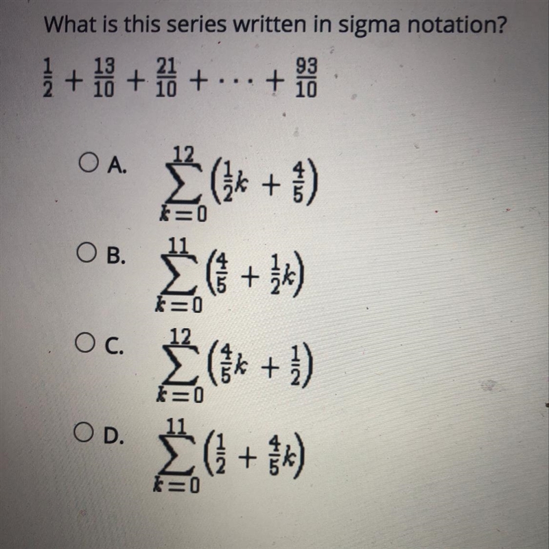 What is the series written in sigma notation?-example-1