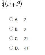 What is the value of this expression when c = -4 and d = 10?-example-1