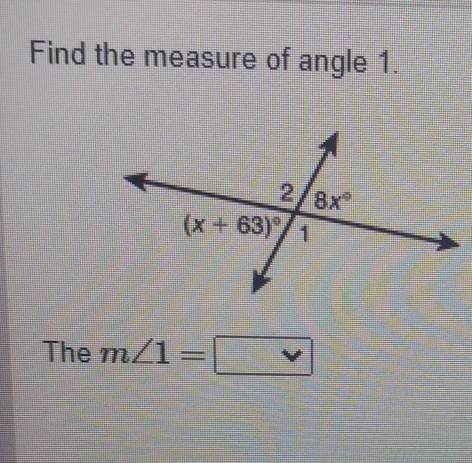 Find the measure of angle 1​-example-1