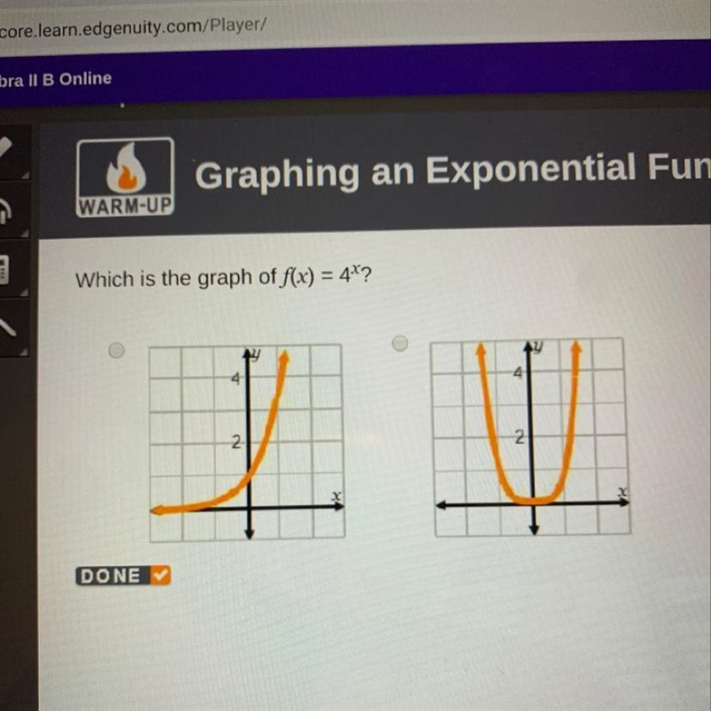 Which is the graph of f(x) = 4^x-example-1