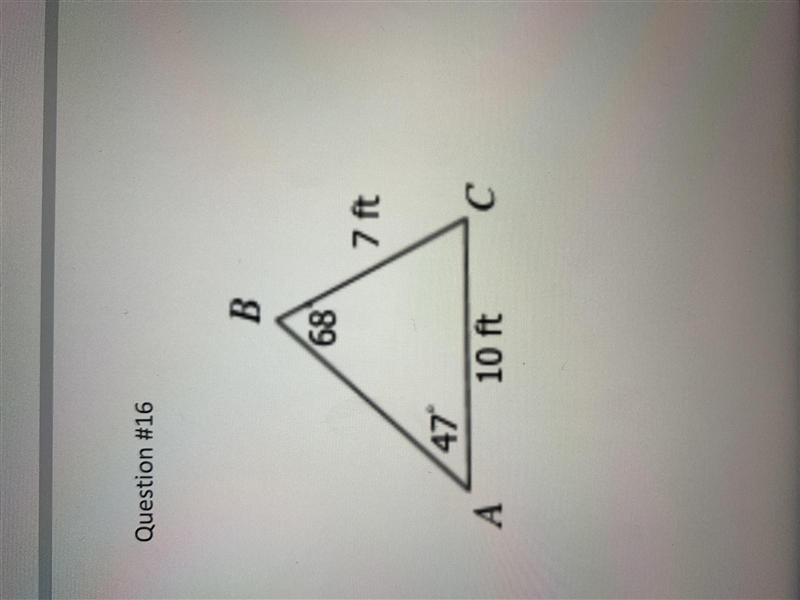 I would love some help! Thank you!! Based on the measurements shown on triangle ABC-example-1