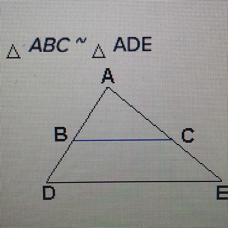 BC is parallel to DE. AB= X, AD=5, AC=X+1 and AE=7. The value of X is? A: 0.5 B: 1.5 C-example-1