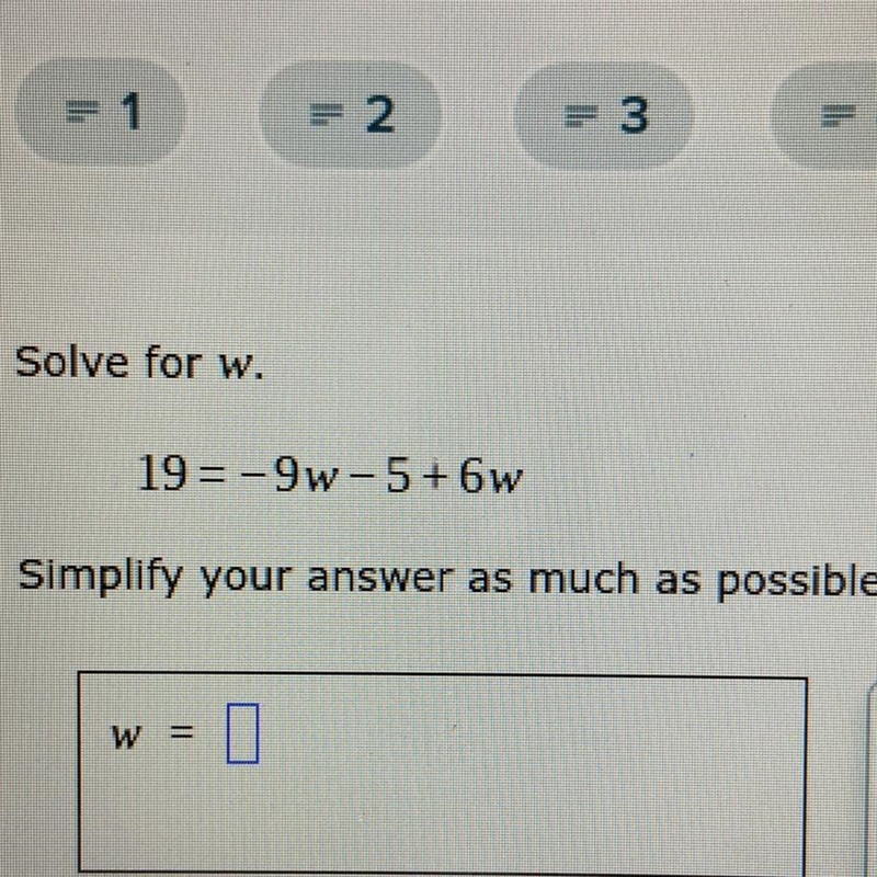 Solve for w. need help pls-example-1