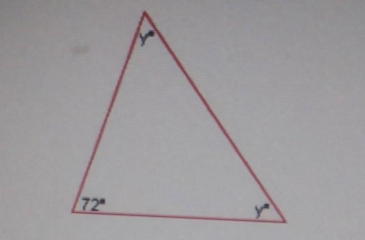 URGENT What is the value of y? A.72° B.36° C.54° D.108°​-example-1