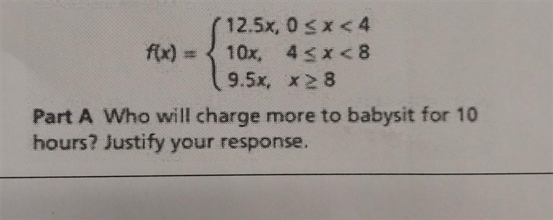 Sue charges $15 for the first hour babysitting and $10 for each addition or for each-example-1