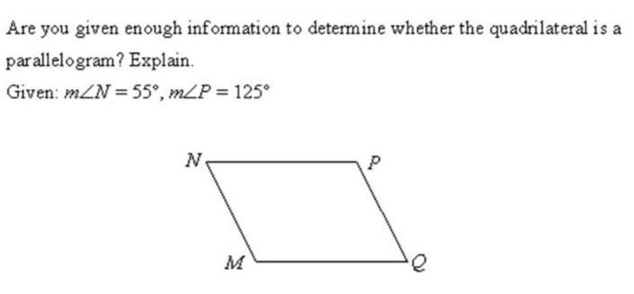 Answer: A) Yes, if the diagonals of a quadrilateral bisect each other then the quadrilateral-example-1