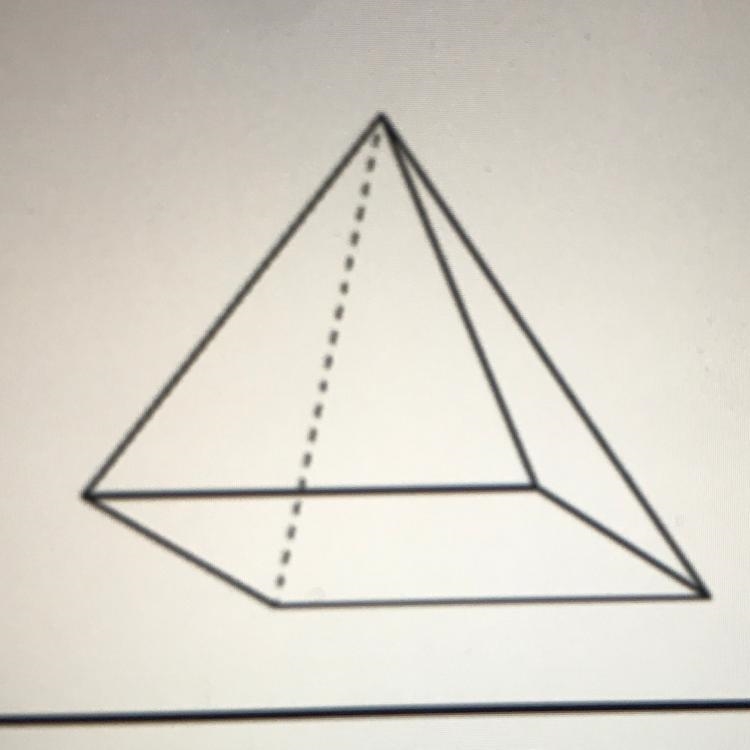 A square pyramid is cut with a plane that is parallel to the base of the pyramid. Which-example-1