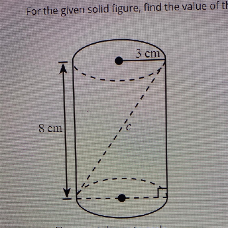 For the given solid figure, find the value of the variable-example-1