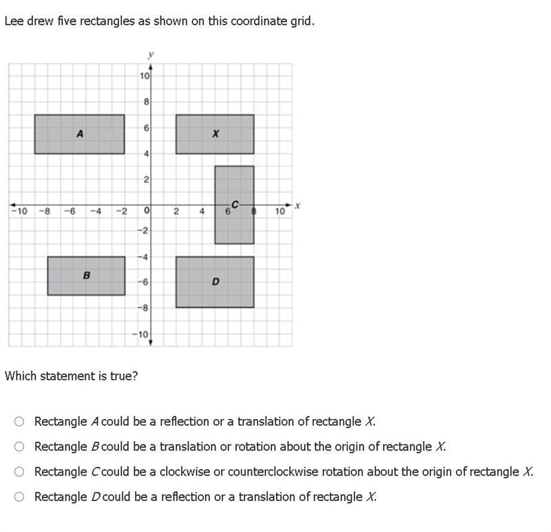 Lee drew five rectangles as shown on this coordinate grid-example-1