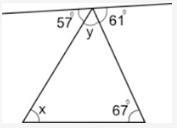 Find the measure of angle x in the figure below:-example-1