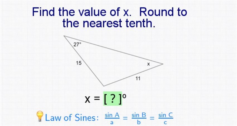 Been stuck on this for hours, it's the Law of Sines. 25 POINTS!!-example-1