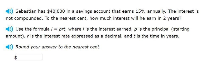 Please help! Correct Answers only! Use the formula i = prt, where i is the interest-example-1