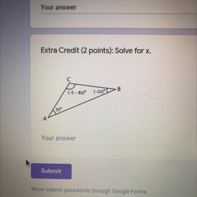 This is extra credit . solve for X-example-1