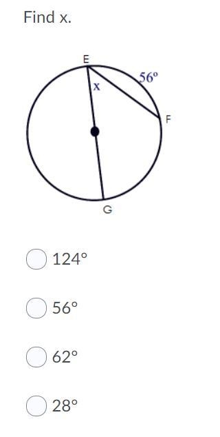 Math question any help appreciated ! Find x.-example-1