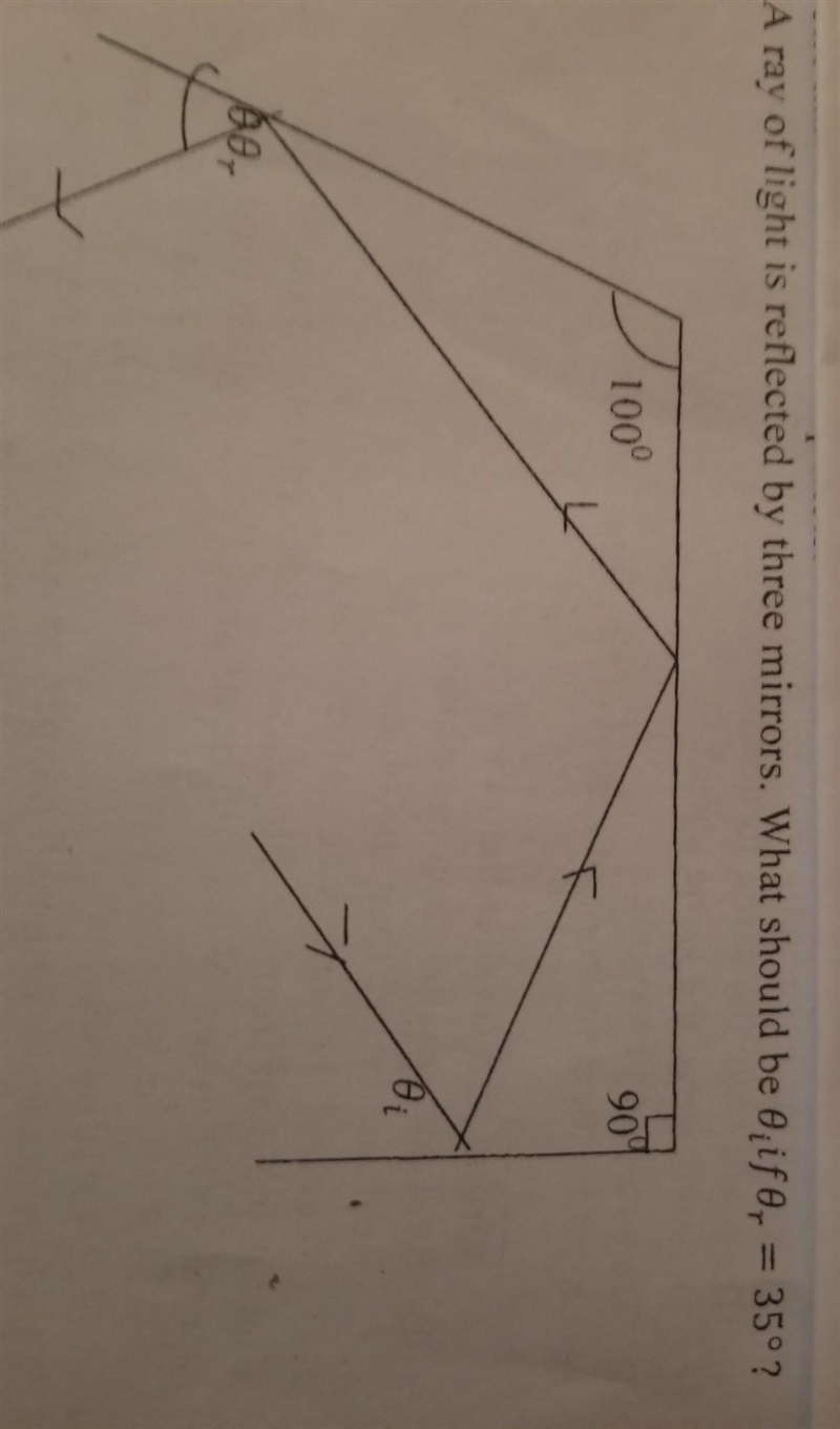 3. A ray of light is reflected by three mirrors. What should be \alpha \: if \: \beta-example-1